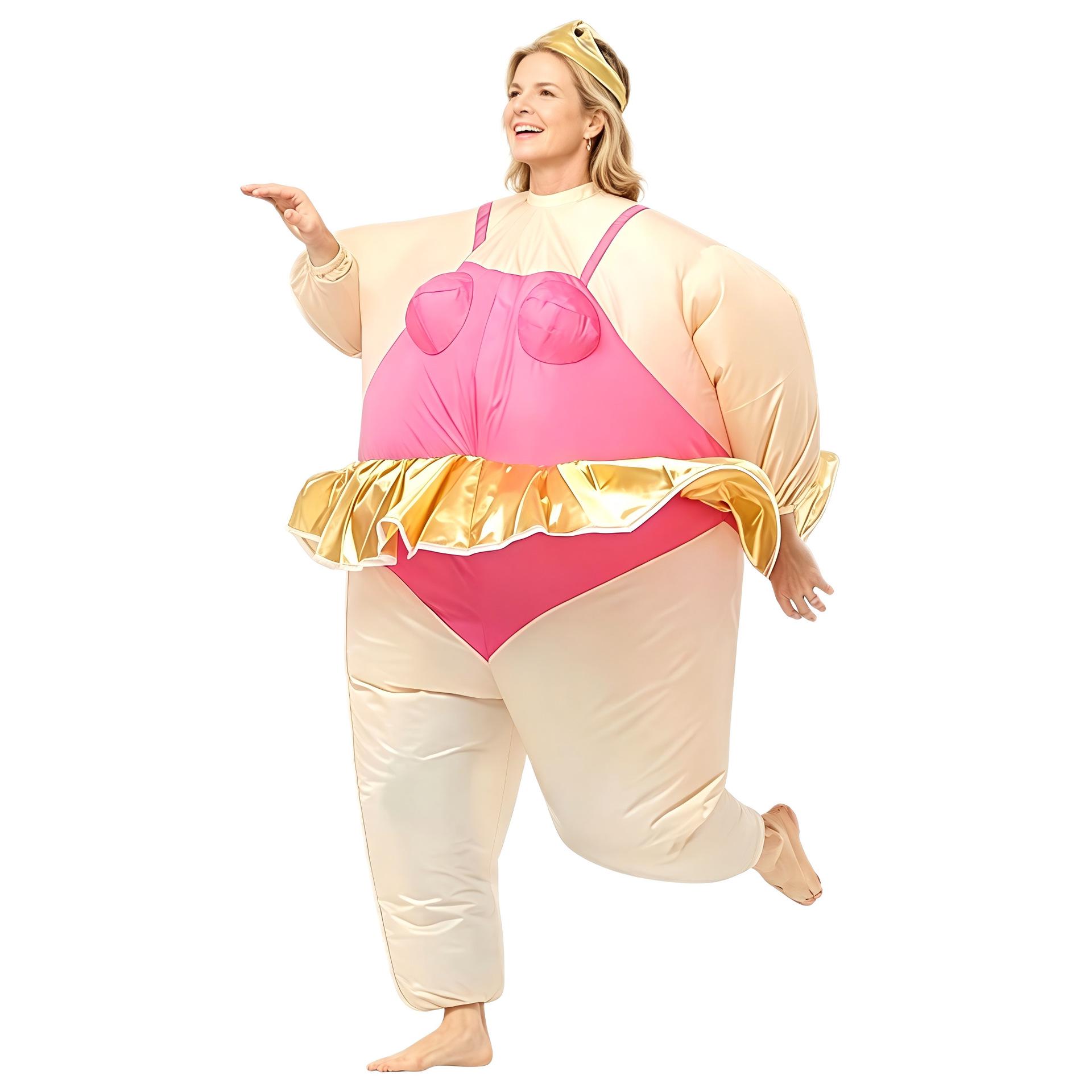 Halloween Inflatable Sumo Wrestling Costume for Stage & Cosplay One Size