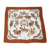 Scarf Equestrian REPRISE Scarf Carre90 Silk Brown Women Used