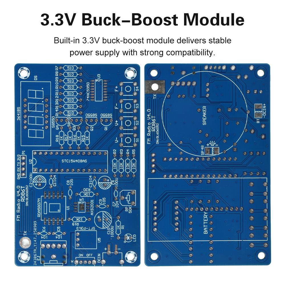 87.5-108MHz FM Radio Kit Digital Display Electronic Diy Parts Manual Welding Type C