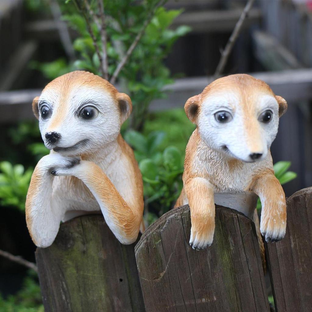 Meerkat Garden Animal Statue Garden Ornament for Home Office Balcony Porch