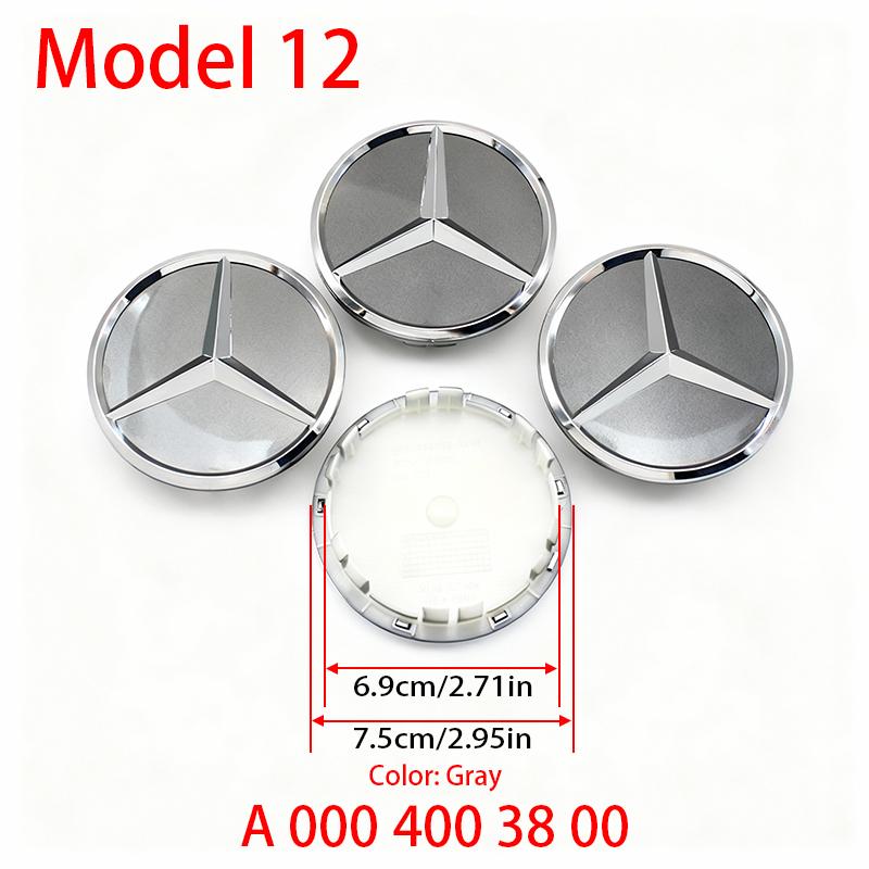 4Pcs 60mm 75mm Car Wheel Center Logo Badge Hub Cap For Mercedes Benz W211 W205 W213 W203 C218 A207 CLA CLS E Class Accessories