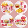 Children's Wooden Hamburger & Fries Pretend Play Set - Kitchen Game Gift for Boys & Girls