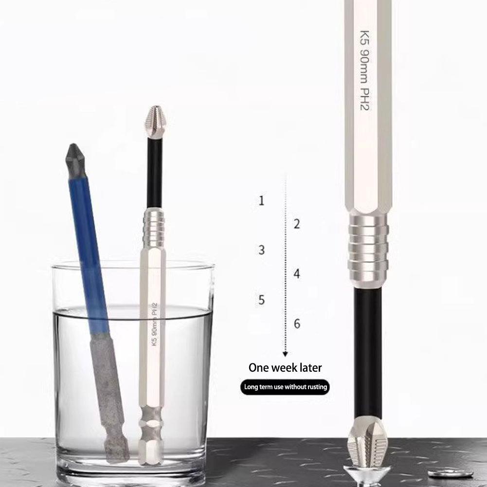 5/6 Stück Verbesserte Rutschfeste Hohe Härte PH2 Schlagbohrerbit Kreuzschlitz Elektrobohrer Elektro-Schraubendreherbit