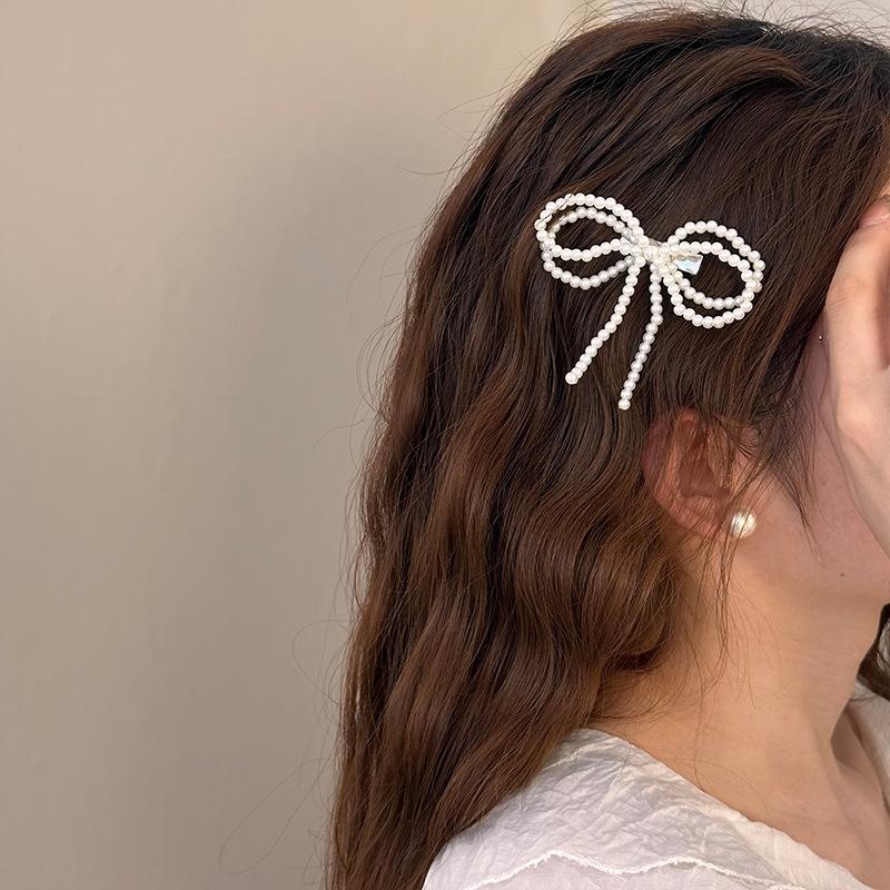 

Заколка для волос-бабочка, заколка для волос, бантики, аксессуары для женщин и девушек, корейская сказочная жемчужина, популярная винтажная дизайнерская мини-заколка 2024 года, головной убор