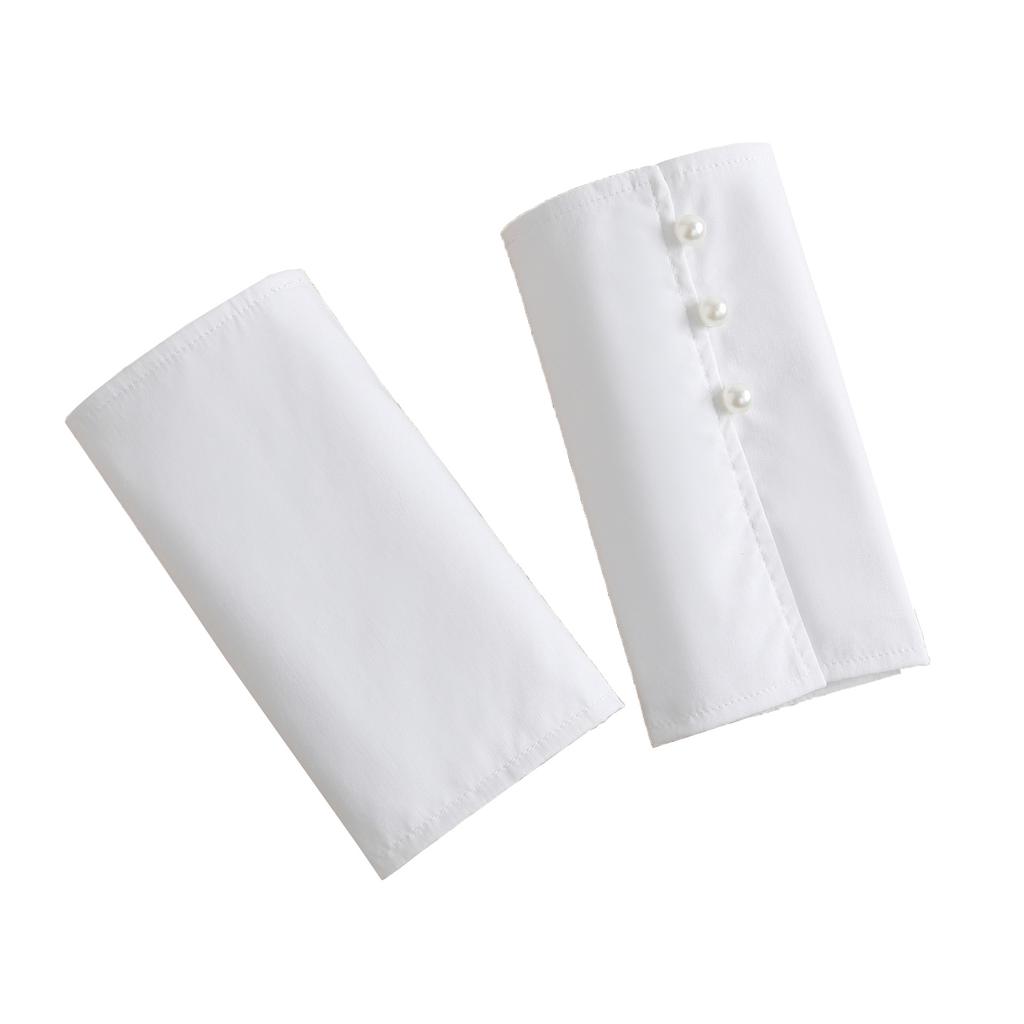 New All-match Detachable Shirt Pleated Flared Sleeve False Cuffs Pleated Wristband Girls Women Clothing Wrist Cuffs