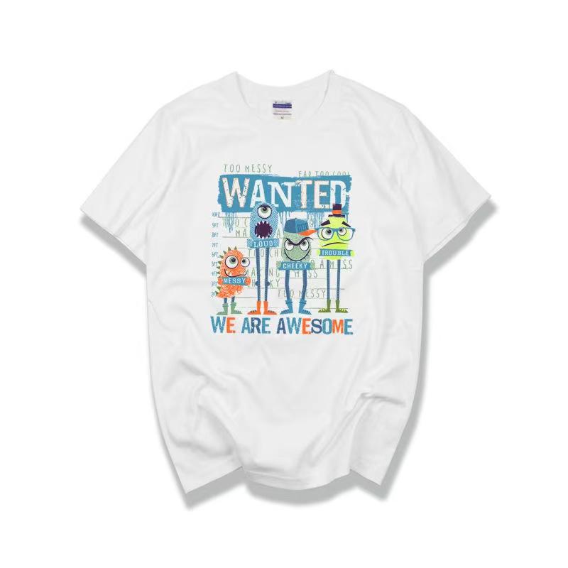 Cute and playful printed T-shirts for summer and autumn 2025 loose and casual short-sleeved men's and women's sportswear tops