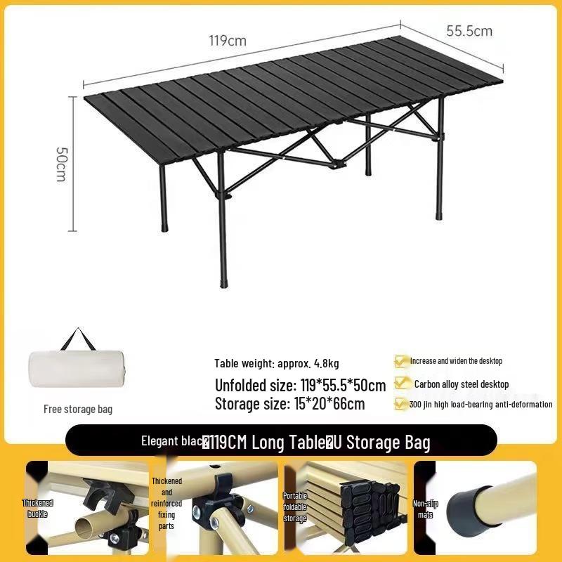 ZISIZ Portable Outdoor Roll-Up Table