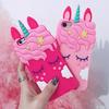 3D Cartoon Unicorn Soft Silikonfodral För Iphone X 8 7 6 6s Plus 5S SE XS Gummitelefonfodral