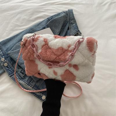 Plush Bag for Ladies, 2026 New Fashiable Autumn and Winter Texture Plush Large Capacity Shoulder Crossbody Bags