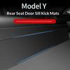 Car Door Sill Protector Set For Model Y Microfiber Leather Anti Scratch Kick Pad Threshold Protection Guard Strip Interior