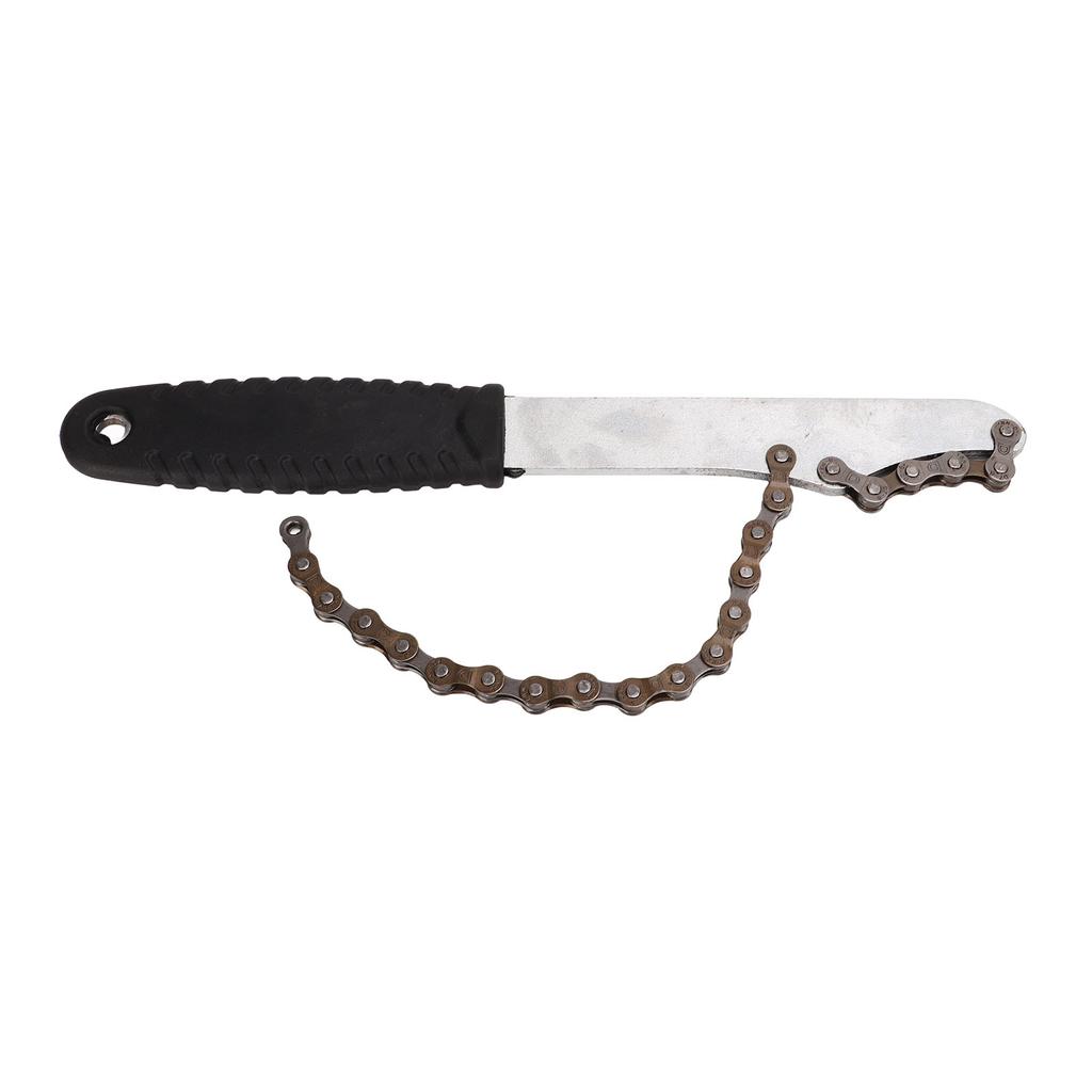 Bike Cassette Chain Wrench Steel Ergonomic Design Bike Chain Whip Tool for Outdoor Mountain Bike Repair