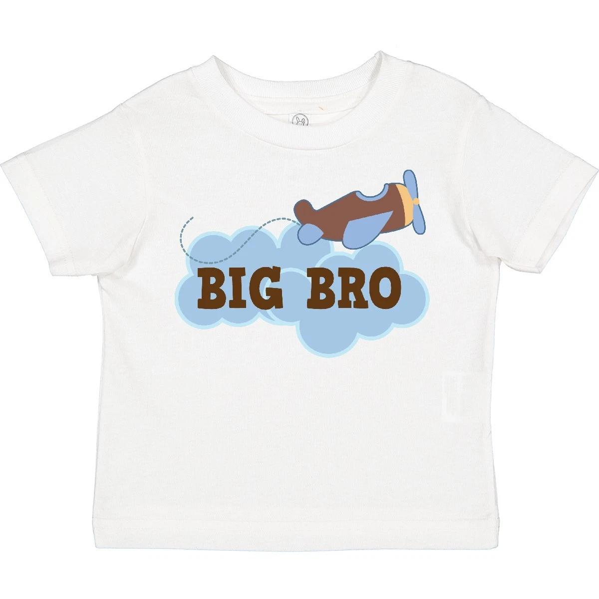 Inktastic Big Bro Boys Airplane Brother Announcet Toddler kids boys T-Shirt Childs Cute 160