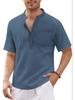 European & American Men's Hippie Casual Pocket Short Sleeve Beach T-shirt