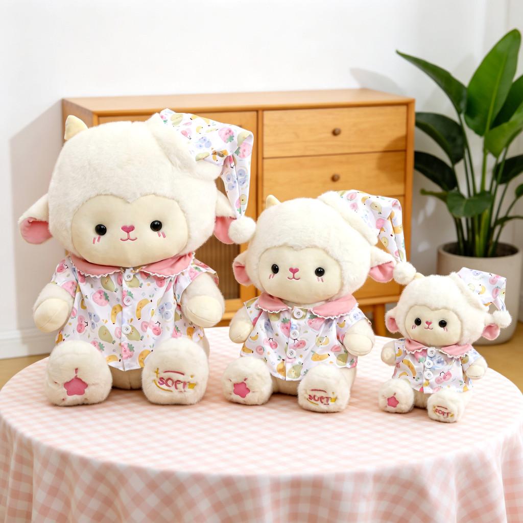 Soft Plush Sheep Stuffed Animal For Kid Birthday Gift Sleep Aid Cushion