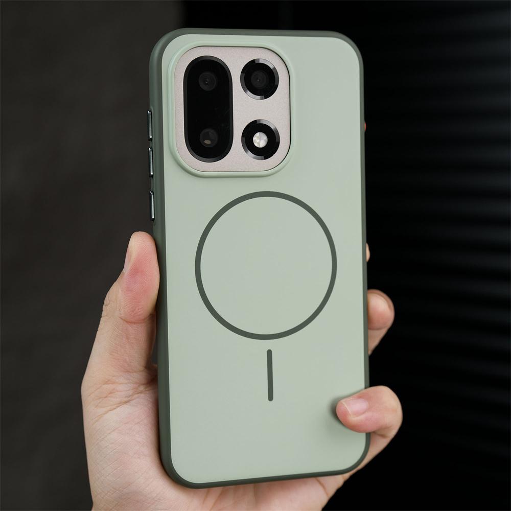 Luxury Matte Simple Magnetic Slim Silicone Soft Edge Case For OnePlus 15 1+15 Anti-fingerprint Wireless Charge Shockproof Cover