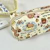 Cute Kawaii Good-Looking Capibala Pattern Print Stationery Bag Simple Pencil Case Pen Bag School Supplies Student Gift
