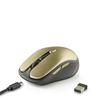NGS EVO RUST GOLD - Souris Sans Fil Rechargeable 2,4 GHz,Touches Silencieuses,3 Niveaux De Résolution,Conçue Pour Les Droitiers,D'or