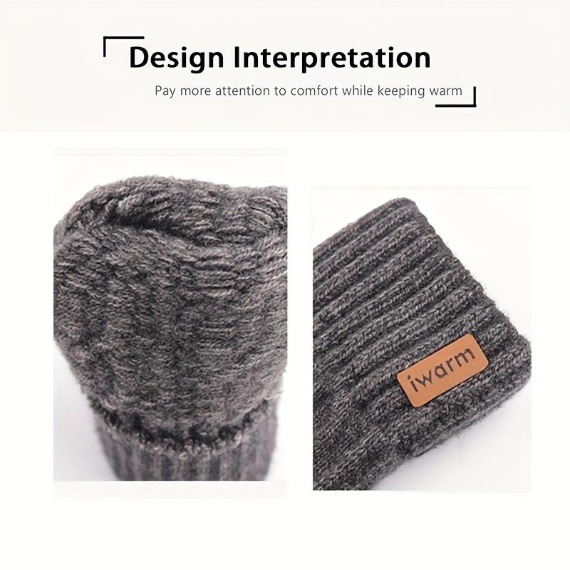 Winter Warm Alpaca Wool Gloves Full Finger Touchscreen Cashmere Gloves Men's Woman Thickening Knitted Cycling Driving Gloves