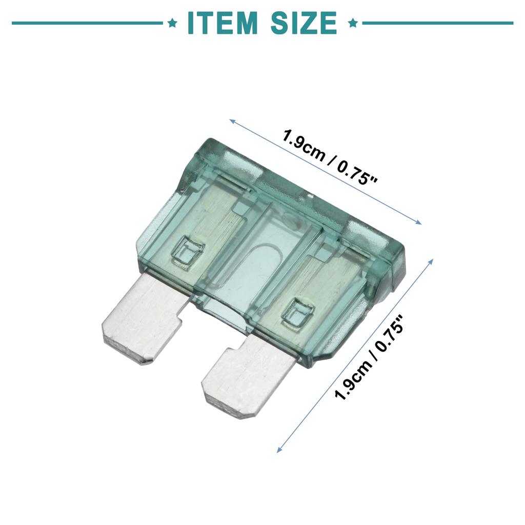ACROPIX 1A Vehicle/Motorcycle/Boat Blade Style Fuse Replacement - Pack of