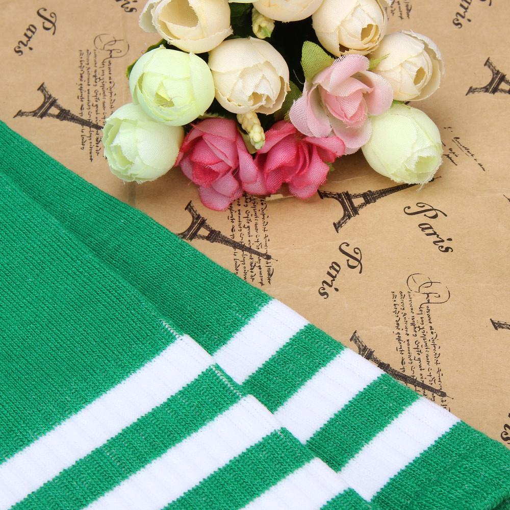 1 Pair Thigh High Socks Over Knee Girls Football Socks Black