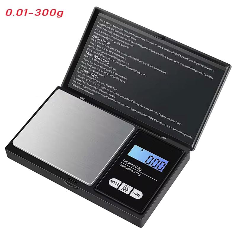 Mini bilancia elettronica in acciaio inossidabile per gioielli Bilancia tascabile digitale Bilancia in grammi d'oro Bilancia tascabile portatile