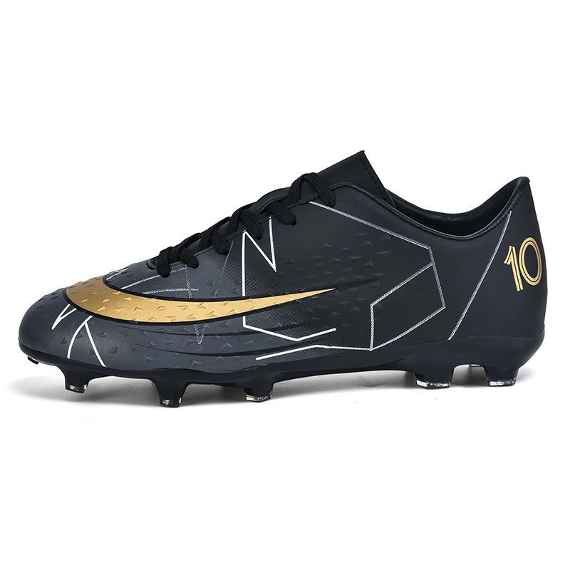 Men's Outdoor Sports Women's Football Shoes Football Shoes Children's Students Non-slip Youth Leather Foot Spikes Low Top