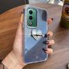 Luxury Bling Rhinestone Heart Ring Bracket Clear Phone Case for OPPO A5 4G/5G Stand Cover