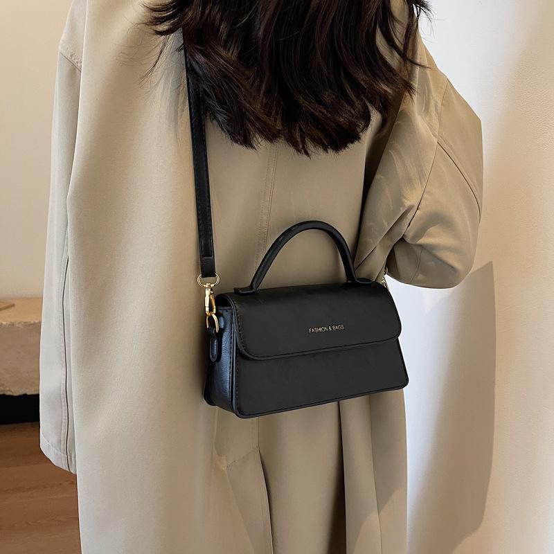 Dámská retro malá čtvercová kabelka 2024 - Nová podzimní/zimní móda, Jednoramenní crossbody taška