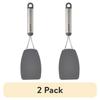 2 Pack Nylon Turner Heat Safe Flexible Flip Turner Pancakes Eggs Cookies Durable Stainless Steel Handle Non-Stick Cookware