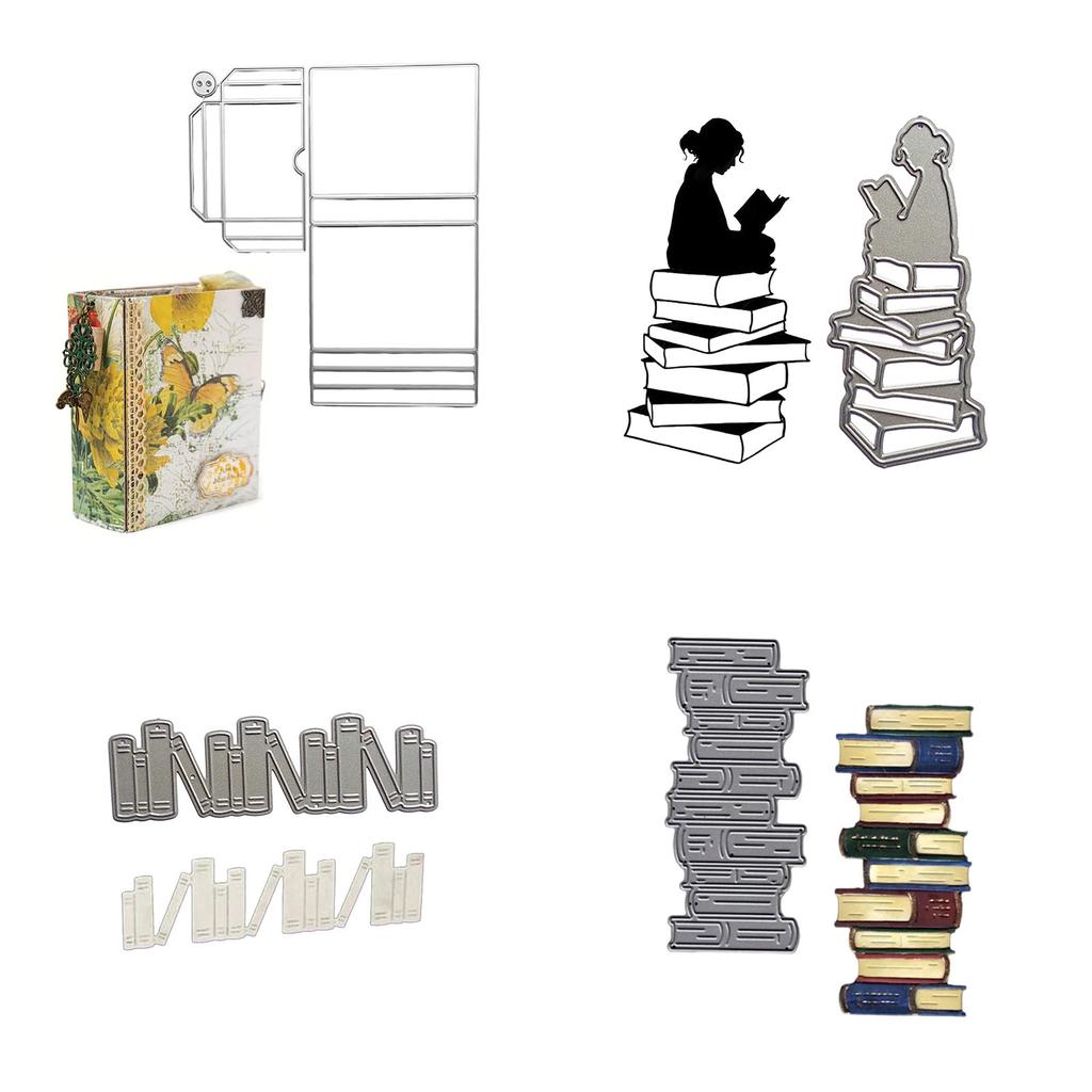 Book Cutting Dies Metal Die Cuts Embossing Stencils for DIY Scrapbooking Album Card Photo Decoration Template Mold