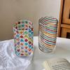 1Pcs Champagne Glasses Retro Colorful Relief Transparent High-capacity Whisky Barware For Home Bar Parties Anniversary Wedding