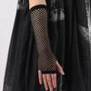 New Black Fishing Net Fingerless Gothic Gloves Arm Cuffs Party Dress Role Playing Ninja Creative Fashion Etiquette Nightclub