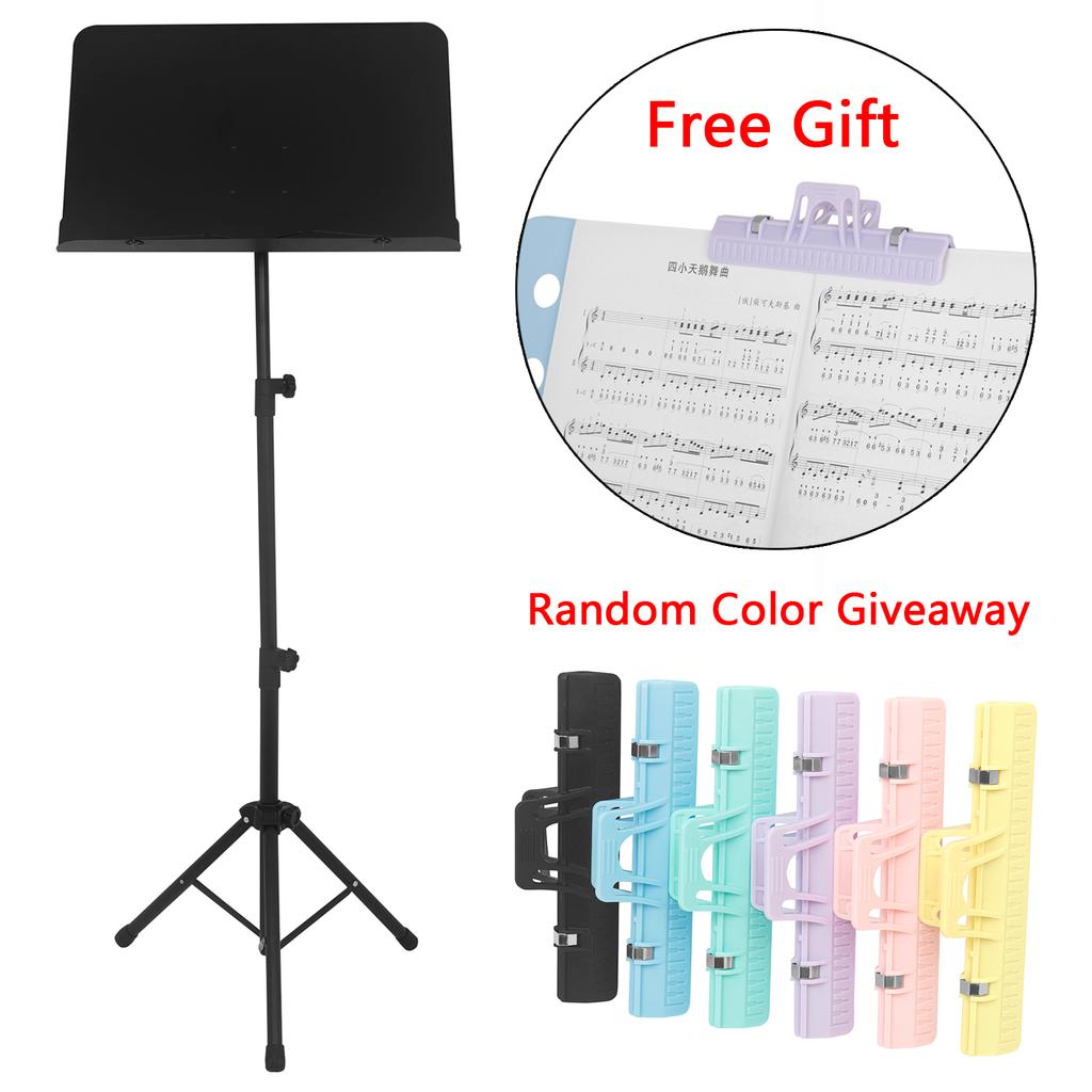 Irin Music Stand Collapsible Sheet Music Score Tripod Stand Holder Macaron Colors With Music Clip Musical Instrument Accessories
