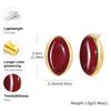 Statement Geometric Resin Stud Earrings for Women, Retro Ellipse Fashion Earrings, Wedding Bride Party Jewelry Gift
