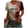 I'm OK It's Not My Blood Sarcastic Halloween T-Shirt Streetwear Women 3D T-shirts