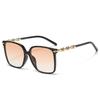 Big Frame Sunglasses For Women Designer Vintage Alloy Leg Fashion Glasses Retro Sunglasses