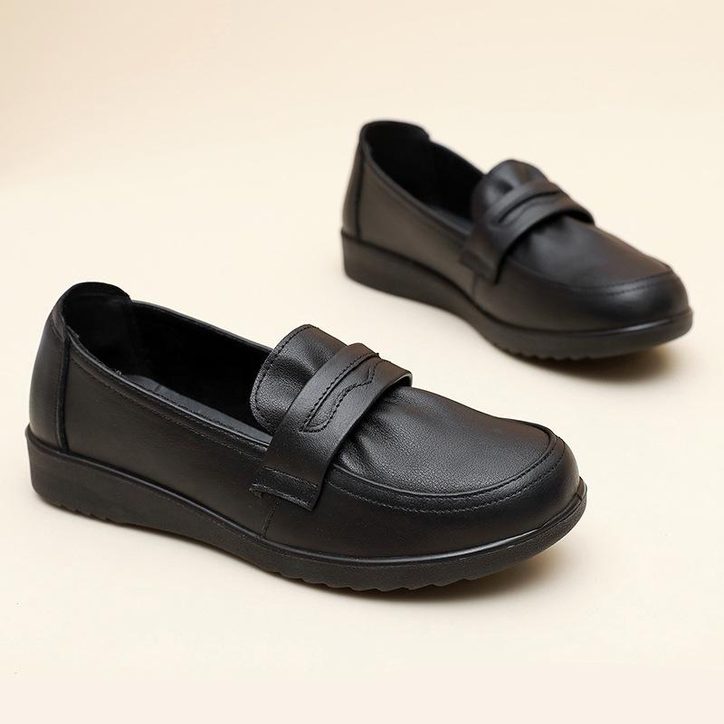 New Style Women's Single Shoes, Soft-soled Lightweight Leather Shoes