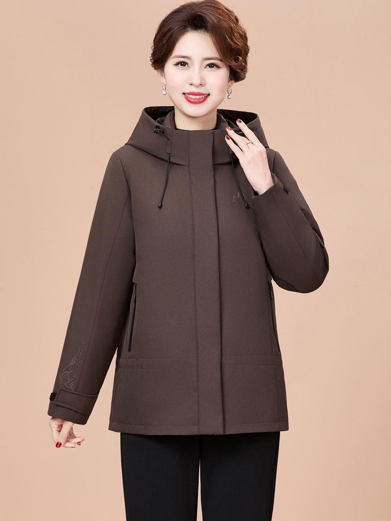 Damen Winterjacke in mittlerer Länge mit abnehmbarem Futter - Verdickter, warmer Daunenmantel für Mittelalte und Ältere