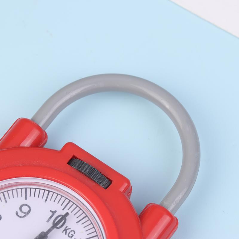 1Pcs 10Kg Pocket Pointer Luggage Scale Spring Portable Suitcase Scale Handled Travel Bag Weighting Fish Hook Hanging Scale