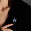 Yousheng Women Brooch Sparkling Rhinestones Inlaid Imitation Pearl Decor Butterfly Decor Suit Lapel Pin Sweaters Collars Hats Bags