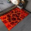 Flame Crack Pattern Rug, Fiery Style for Home Decor Suitable for use as an anti-slip game mat for living room and bedroom sofas