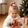 Exquisite Gift Sets for Kids Flannel Christmas Hair Tie Girls, Soft Scrunches with Reindeer/Christmas Tree/Gift/ Santa Cute Stocking Stuffers