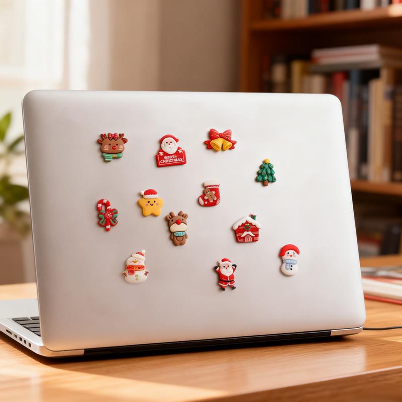 10/20Pcs Mixed Resin Christmas Fridge Magnets Cartoon Santa Claus Snowman Tree Magnet New Year Gifts Christmas Home Decoration