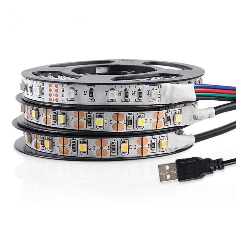USB LED Strip Light DC 5V USB LED Tape SMD 3528 Flexible Ribbon Light ...