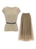 PAIGEFLYNN Cap Somer Knit Tulle Skirt Set_P6Bse012C