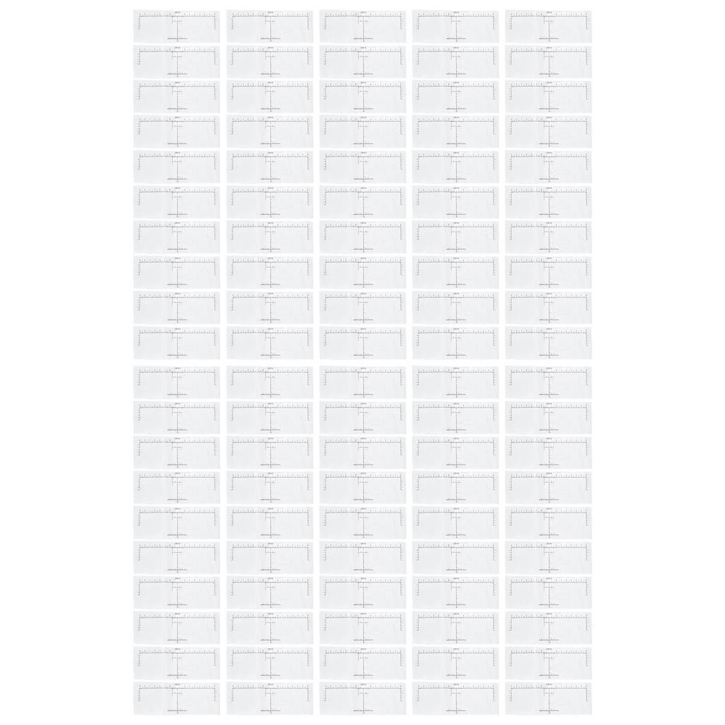 100pcs Eyebrow Ruler Disposable Eyebrow Ruler Sticker for Microblading with Standard Scale
