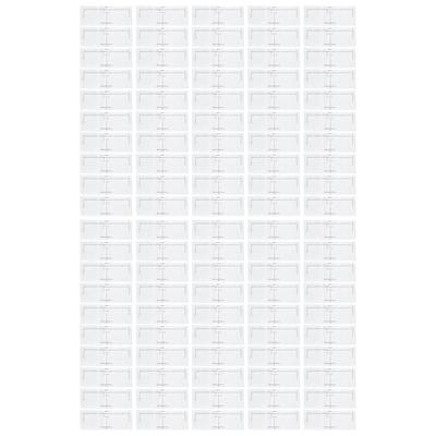 100pcs Eyebrow Ruler Disposable Eyebrow Ruler Sticker for Microblading with Standard Scale