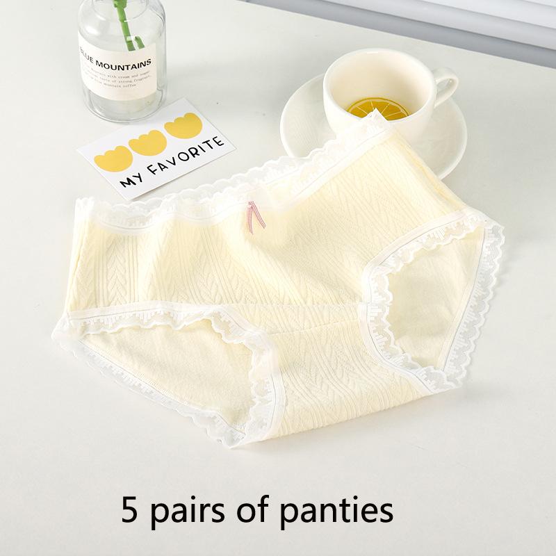 Majtki damskie Średni stan Otulające biodra Niebrudzące Chmury Miękka bawełna Odczuwalne jak z kreskówki Majtki z nadrukiem w kształcie kropli Majtki damskie antybakteryjne z kroczem