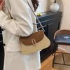 Holiday Style Woven Women's Bag Korean Version Messenger Bag Fashion Bag Texture Small Square Bag Handmade Straw Bag Styling Small Bag