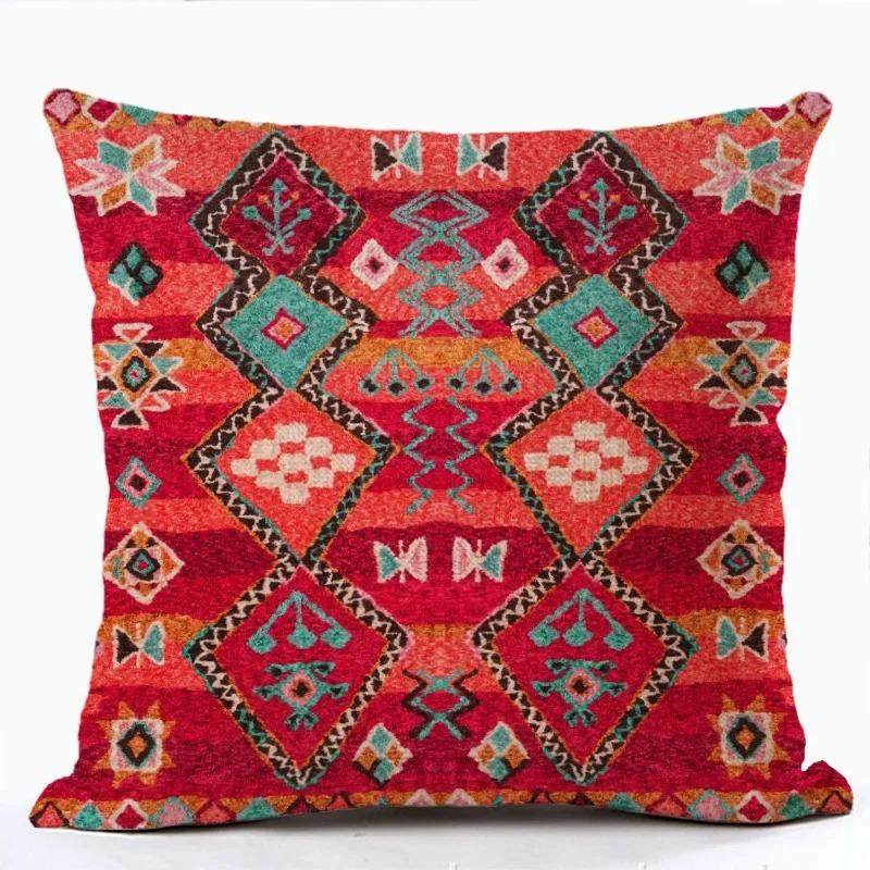 Geometric Home Decor Moroccan Ethnic Bohemian Cushion Cover Office Sofa Pillow Cover Outdoor Camping Hug Pillow Cover
